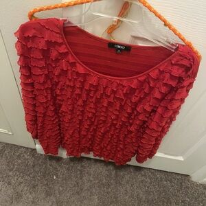 Elementz Red Ruffle Top